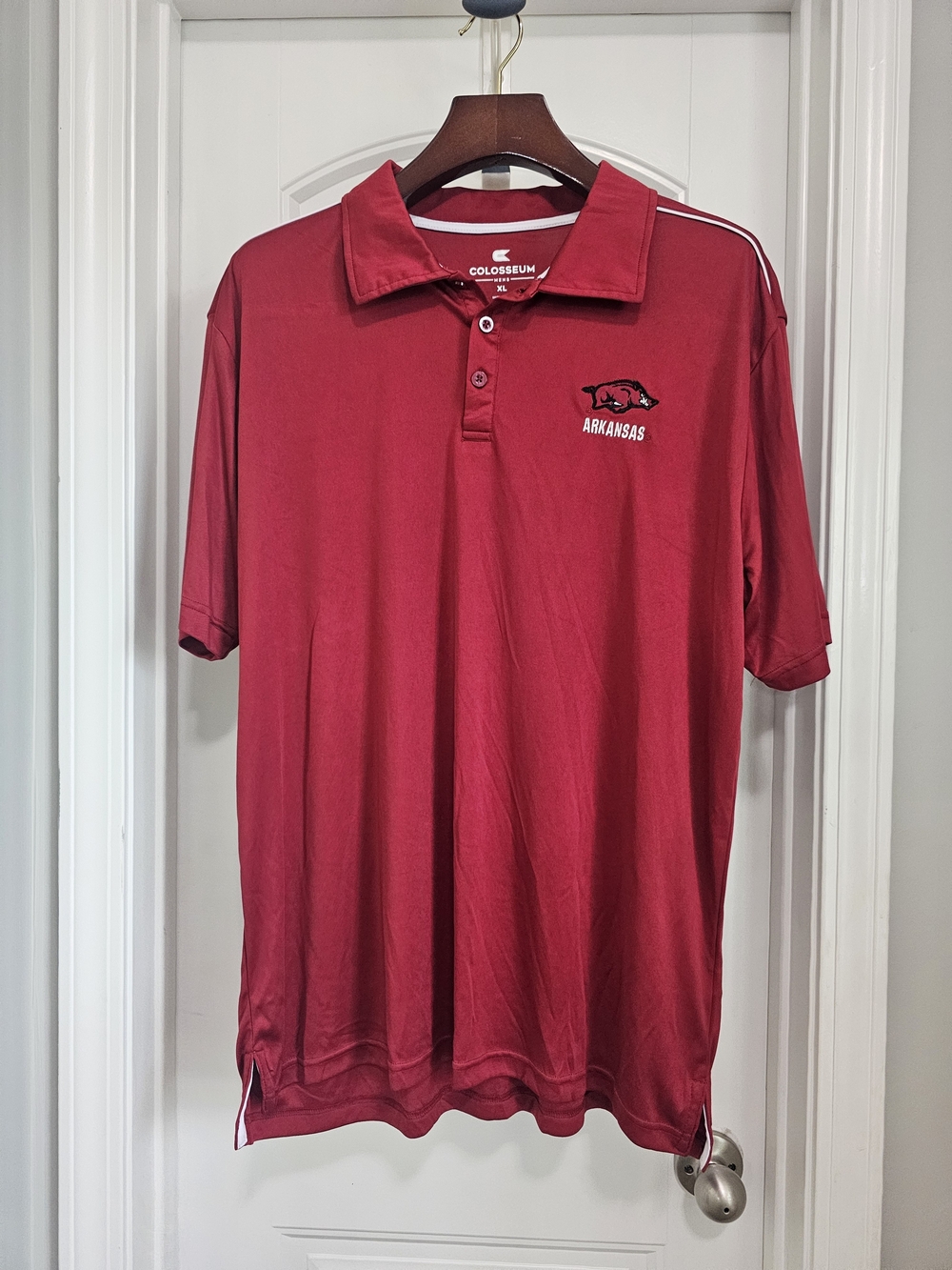 Colosseum Arkansas Razorback Men's Red Polo Shirt